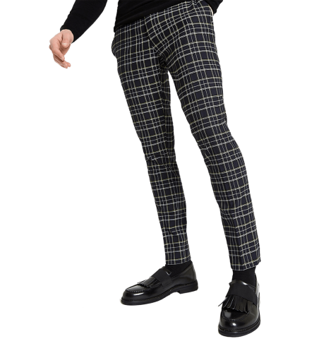 Navy Check Super Skinny...